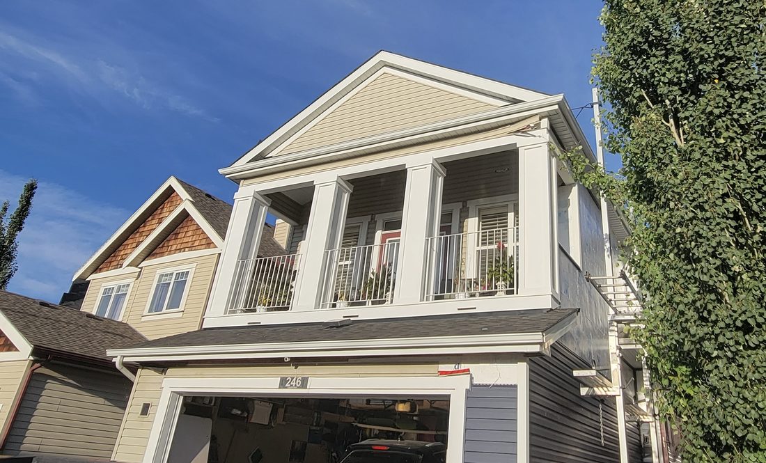 Custom eavestrough & exterior work by Calgary Exteriors